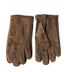 Vintage 1970’s Cowhide Split Leather Sherpa Lined Gloves Sz MD